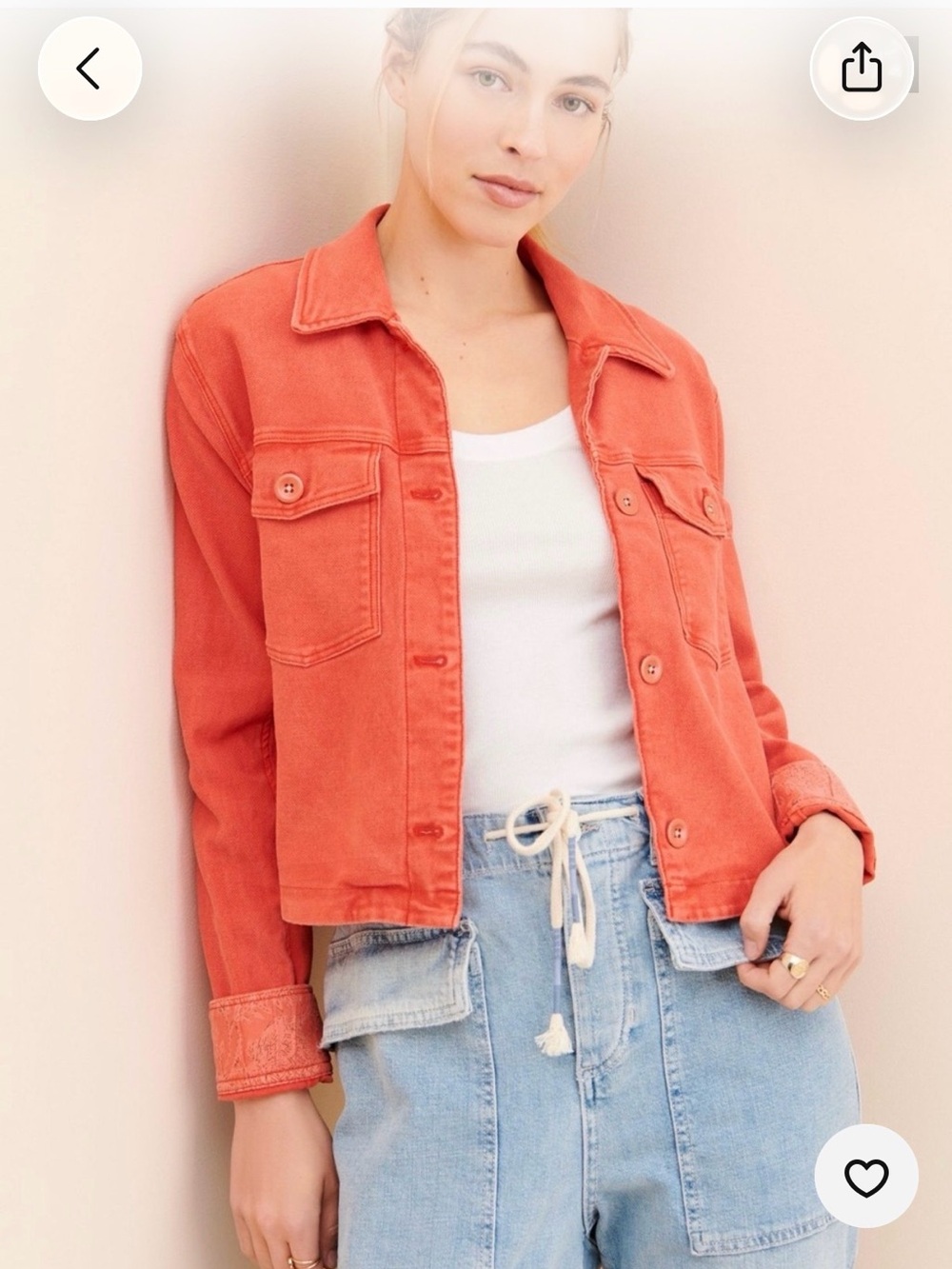 New Anthropologie utility short jacket, size XL